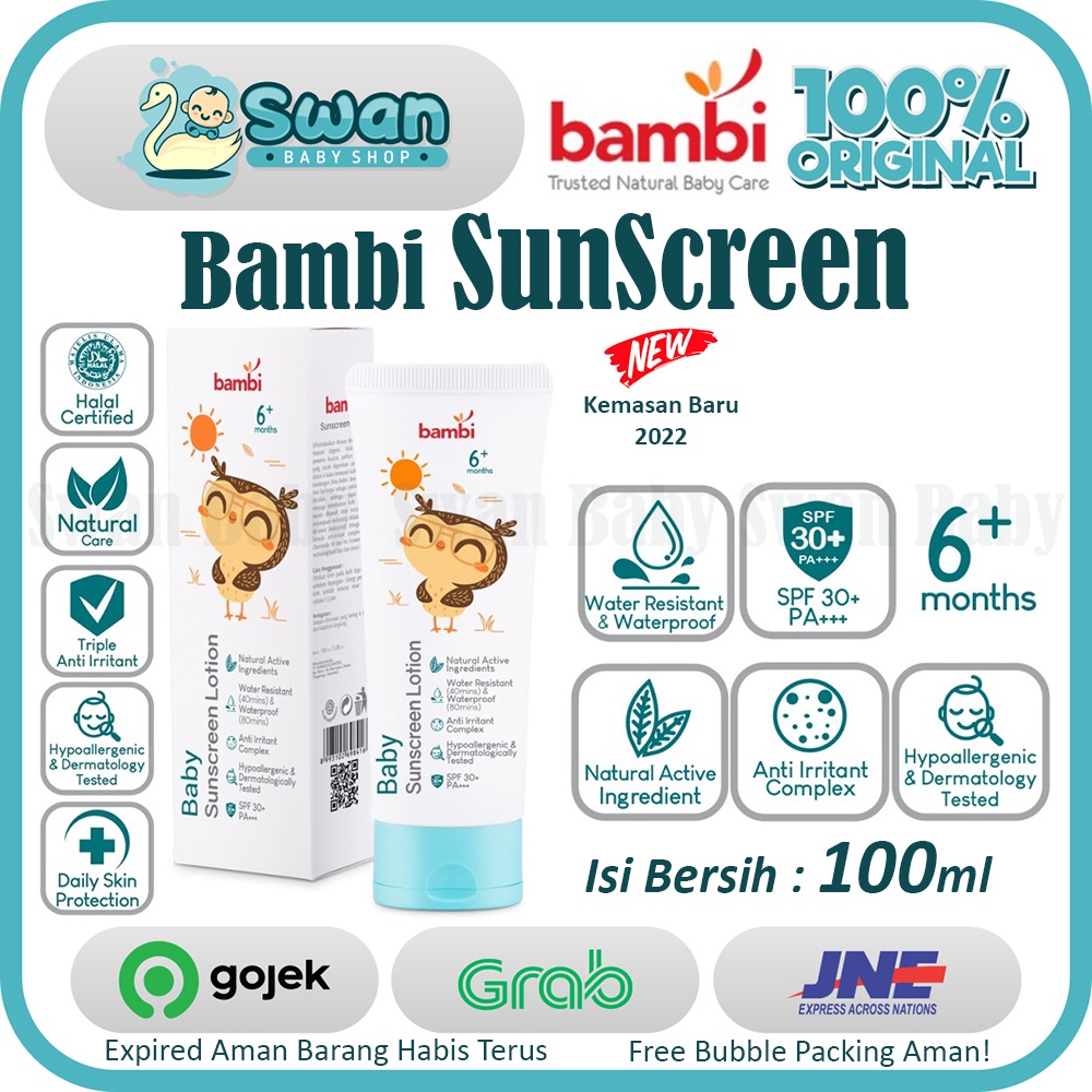 Jual Bambi Baby Sunscreen Lotion 100ml Shopee Indonesia