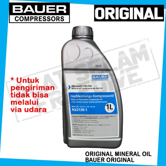 Jual Bauer Mineral Oil N22138 Compressor Oli Nabati Kompresor Selam