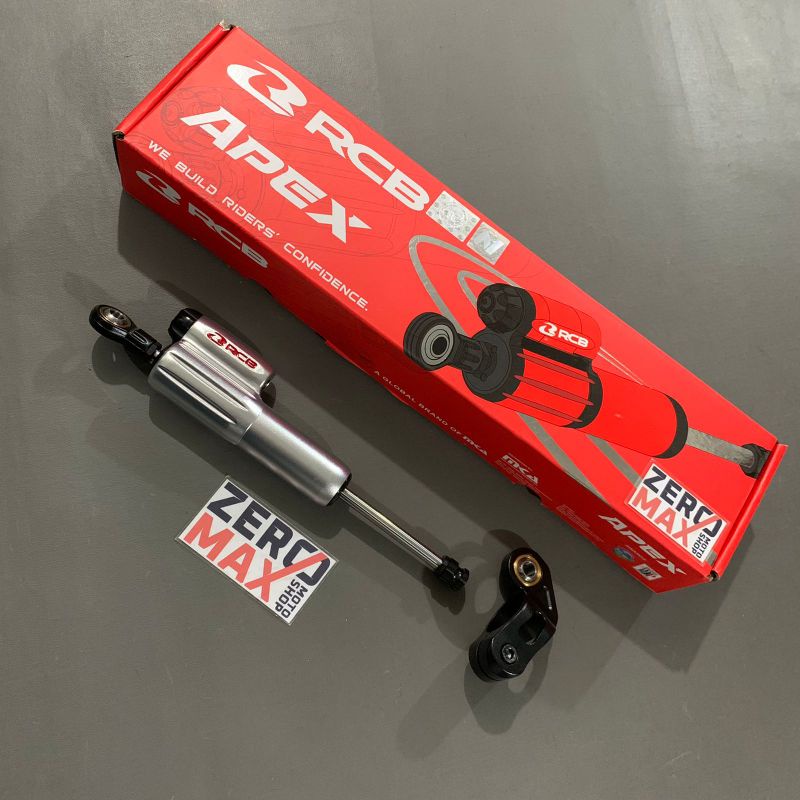 Jual Steering Damper Stabilizer Stang RCB Racing Boy APEX 80mm Silver