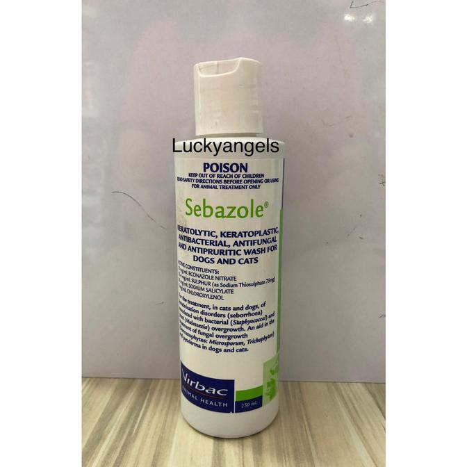 Jual virbac sebazole shampoo obat mandi sakit kulit anjing kucing 250ml Shopee Indonesia