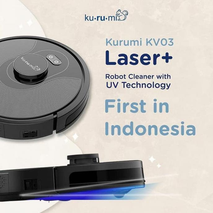 Jual Kurumi KV03 Laser + UV Robot Vacuum Cleaner KV 03 + Mop with Map