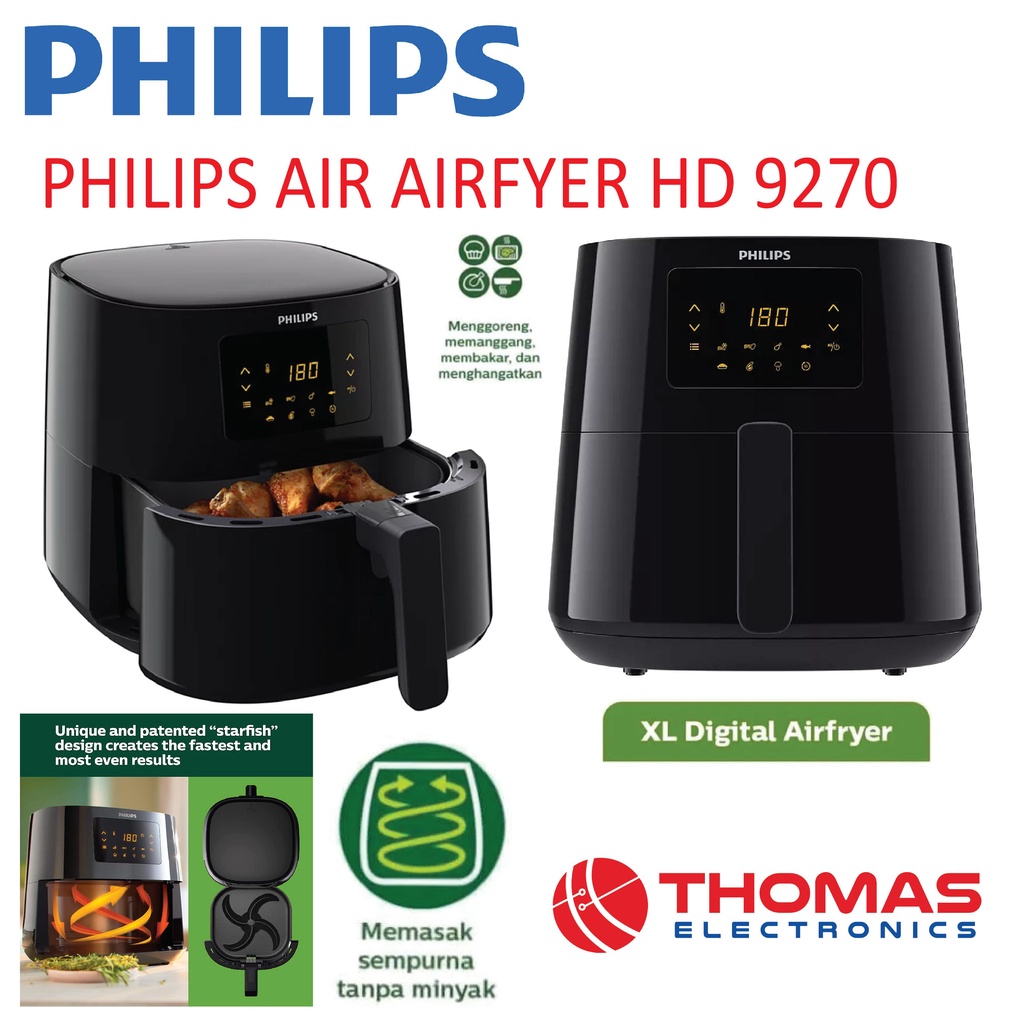 Jual Air Fryer Philips HD 9270 Essential HD9270 XL Spectre GARANSI