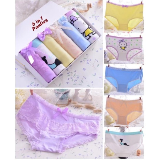 Jual SALE!! PROMO!! 6 in 1 Panties (Set celana dalam isi 6 pcs panties
