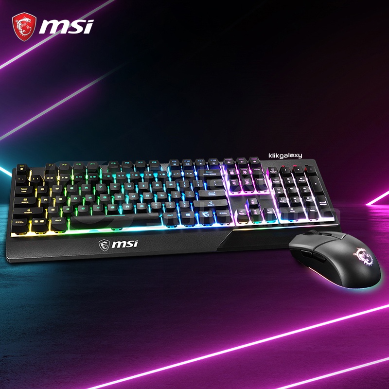 Jual MSi VIGOR GK30 COMBO RGB Gaming Keyboard + GM11 RGB Gaming Mouse