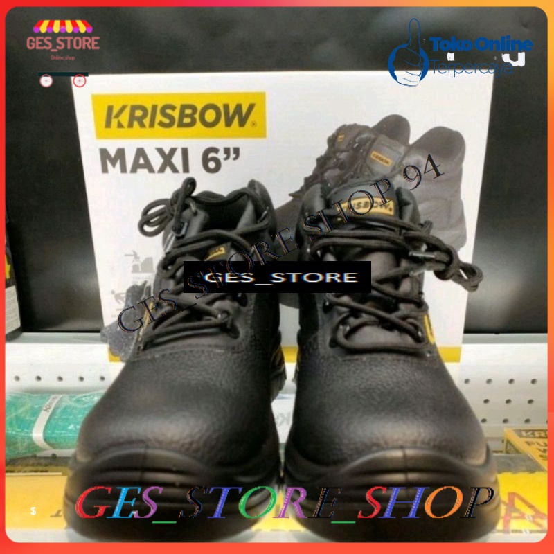 Jual Sepatu Safety Maxi 6 Inch/Safety shoes Krisbow/Sepatu kerja/Proyek