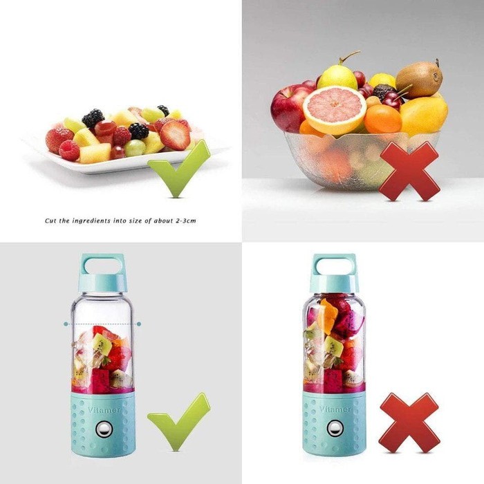 Jual VITAMER BLENDER PORTABLE PREMIUM 500ML Merah Muda Shopee Indonesia