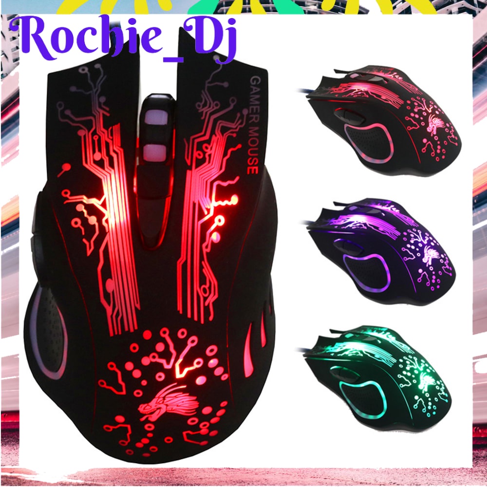 Jual iMice Mouse Gaming USB 3200 DPI dengan LED RGB X9 Shopee Indonesia