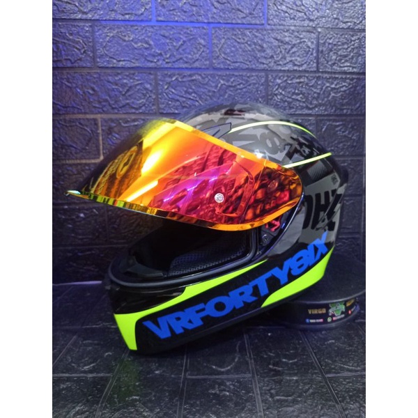 Jual HELM AGV K1 ASIAN FIT 46 SPEED VISOR IRIDIUM REDGOLD NEW SNI DOT