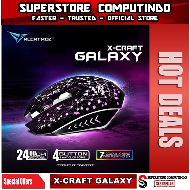 Jual Alcatroz XCraft GalaxyMouse Gaming Shopee Indonesia
