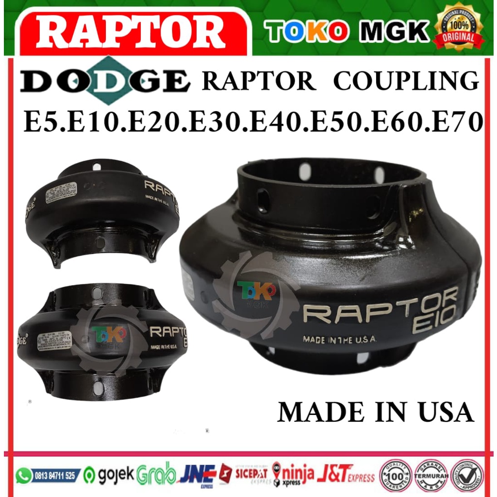 Jual E3 DODGE COUPLING RAPTOR EQUIVALENT COUPLING REXNORD RUBBER ONLY