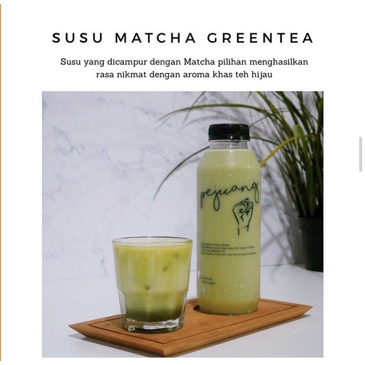 Jual Susu Matcha Greentea Susu Pejuang susu green tea susu