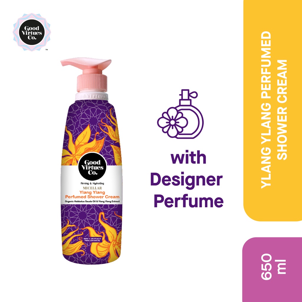 Jual Good Virtues Co. Ylang Ylang Perfumed Shower Cream 650ml Sabun Mandi Cair Wangi Premium