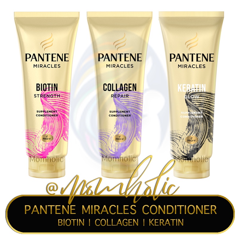 Jual PANTENE Miracles Daily Hair Supplement Conditioner Biotin Strength Collagen Repair Keratin