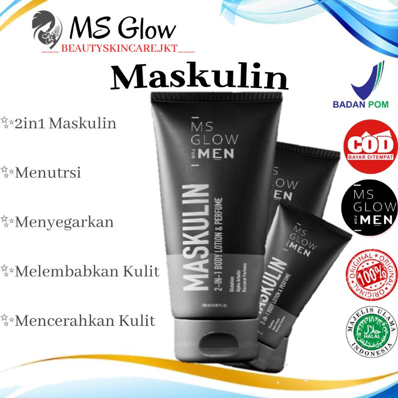 Jual MS GLOW MASKULIN MEN ORIGINAL MEN BODY LOTION Shopee Indonesia
