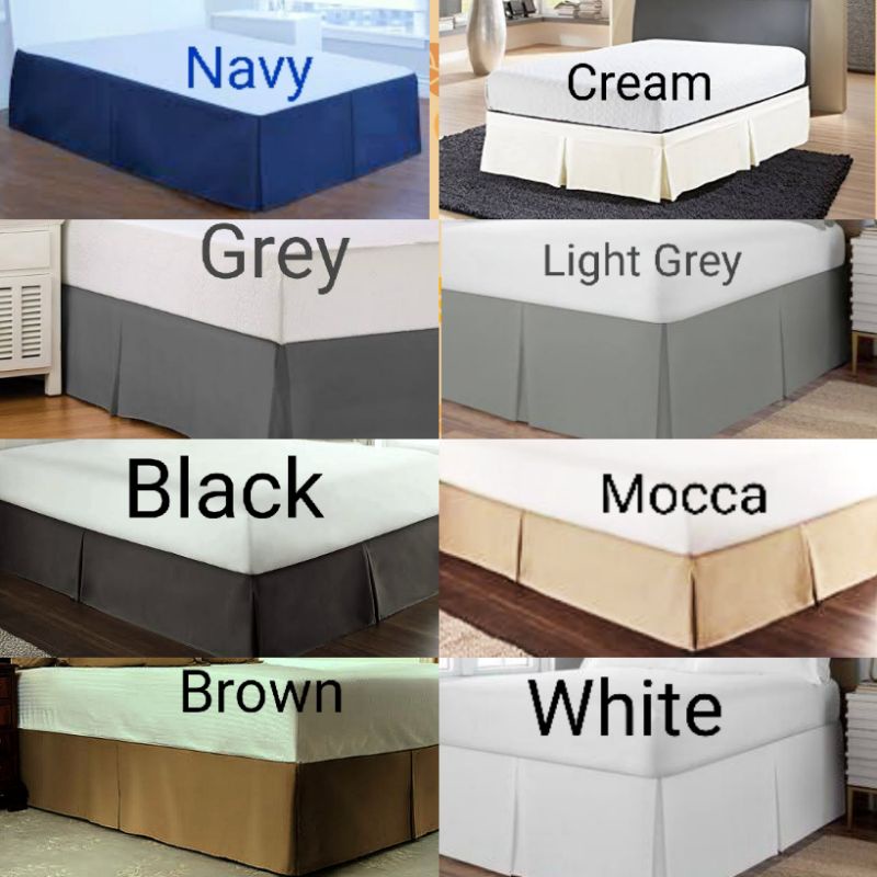 Jual BedSkirt Bed Skirt Hotel Polos Rok Kasur Shopee Indonesia