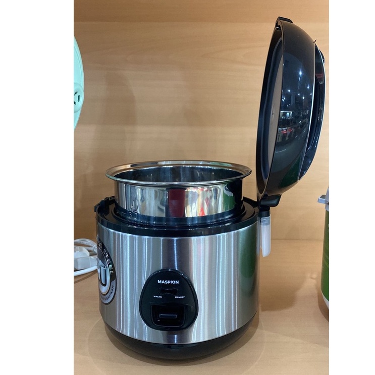 Jual RICE COOKER STAINLESS 0.6LITER MRJ0623BSSS 220V MASPION Shopee Indonesia
