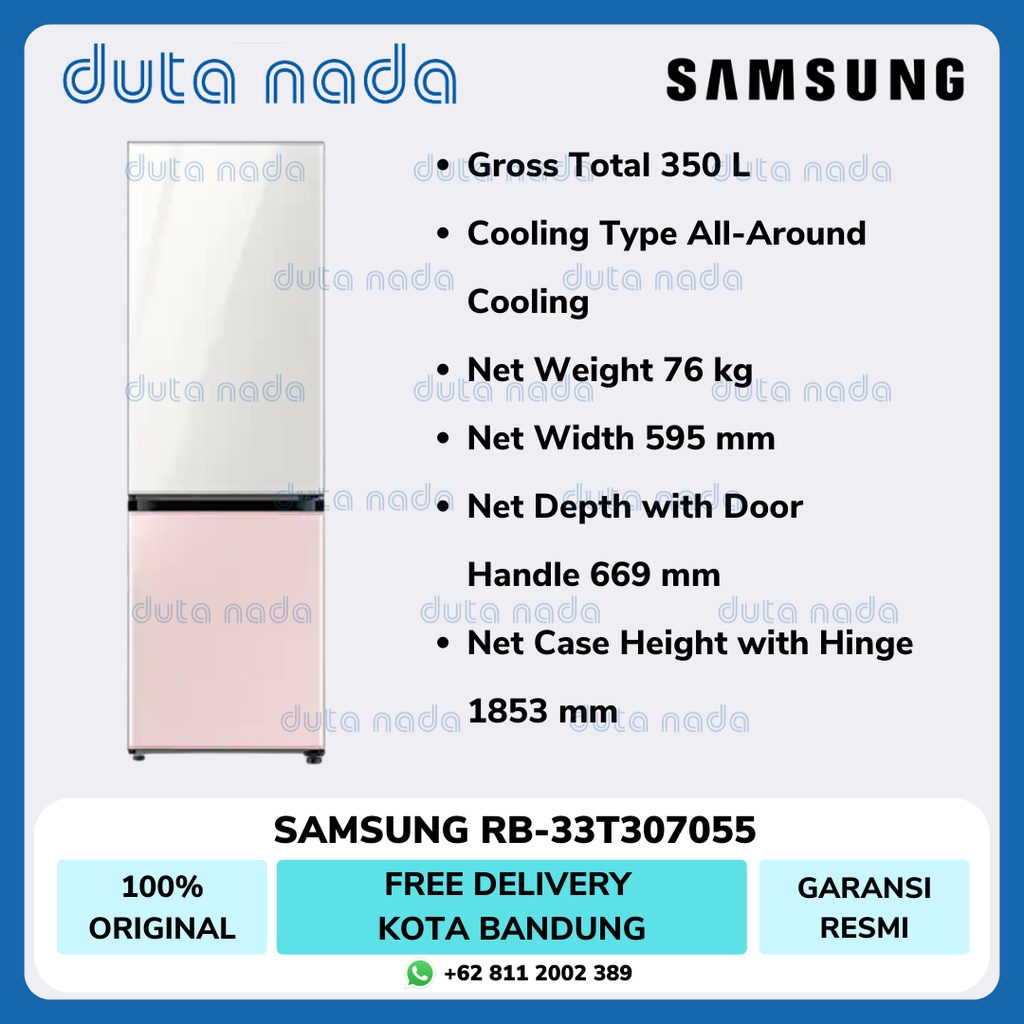 Jual SAMSUNG BESPOKE Bottom Freezer Refrigerator 350L RB33T307055 Shopee Indonesia