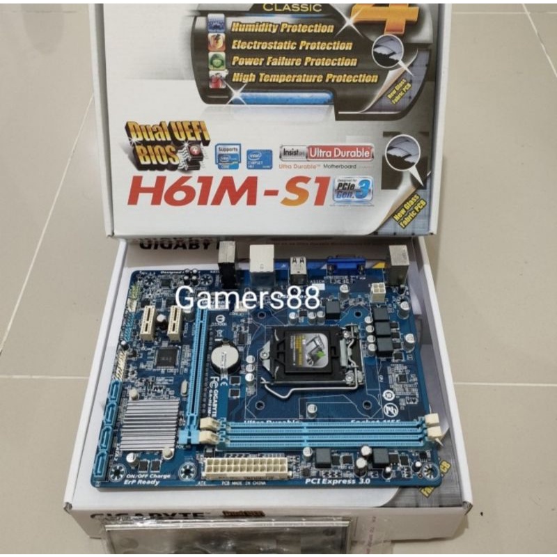 Jual Motherboard Gigabyte H61MS1 Mainboard Mobo Socket 1155 Shopee Indonesia