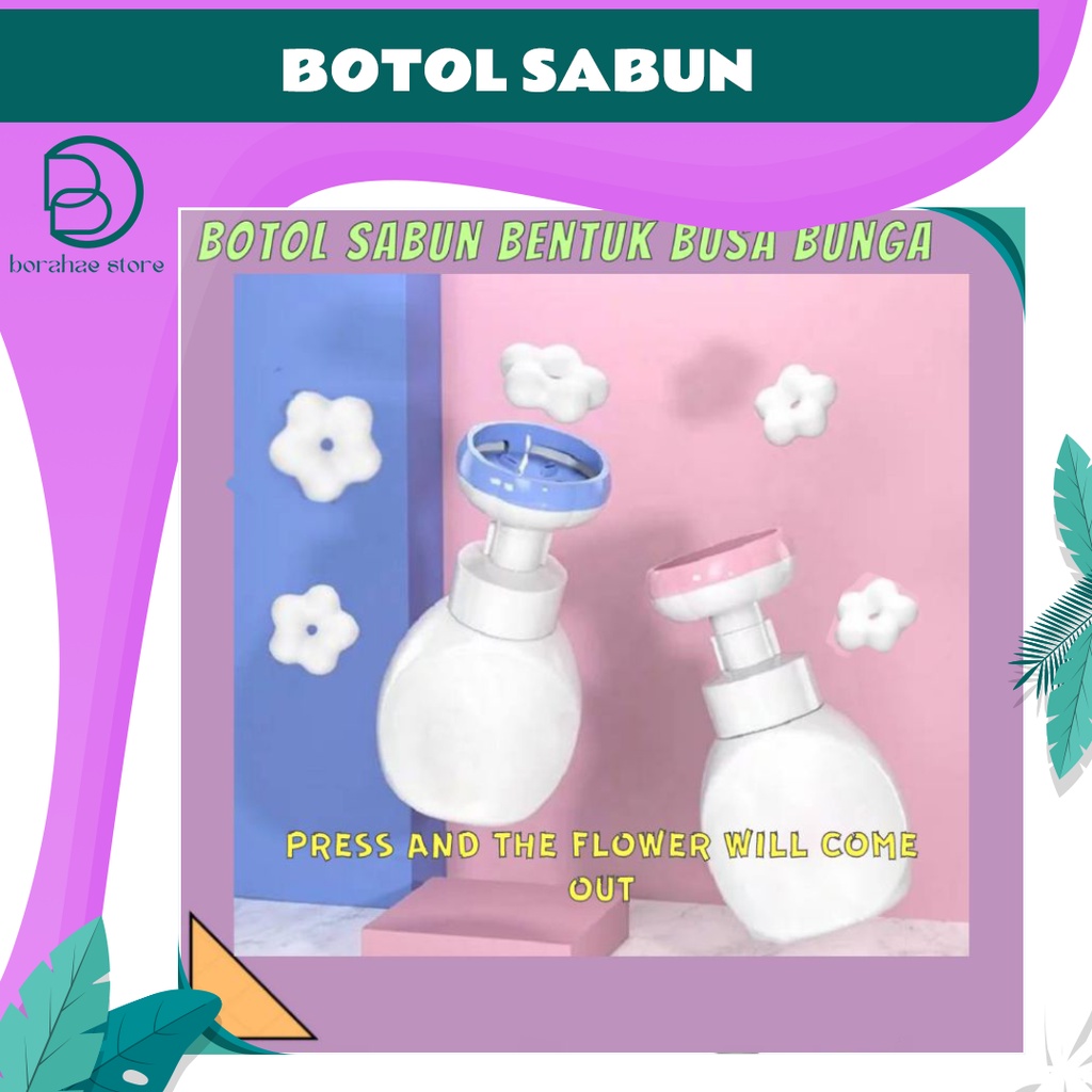 Jual BR283 BOTOL SABUN BENTUK BUSA BUNGA/FLOWER STAMP HAND SOAP/SABUN