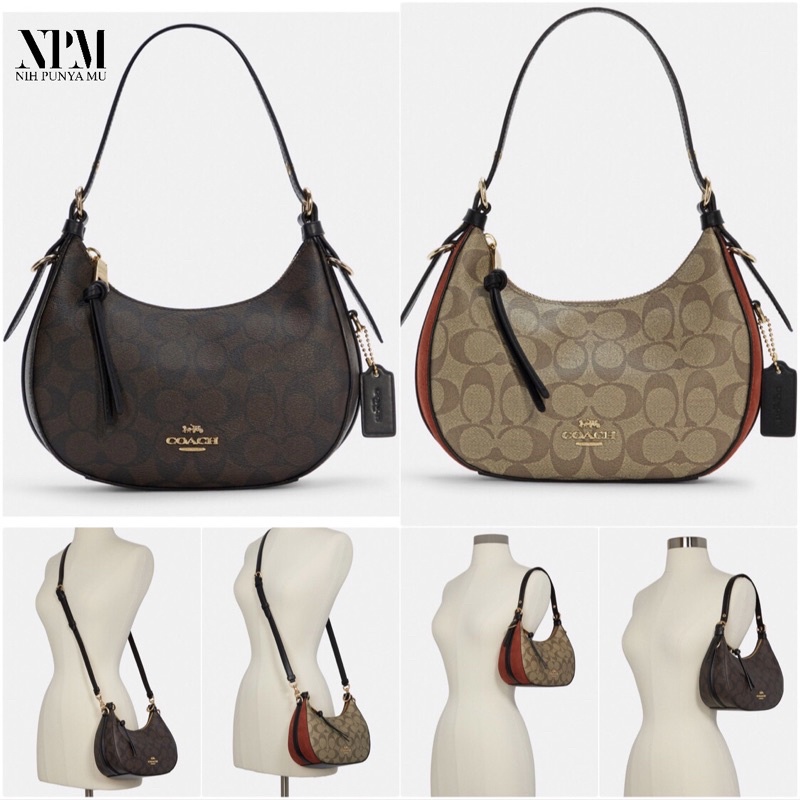 Jual Coach Kleo Hobo In Signature Canvas Original 100 Shopee Indonesia