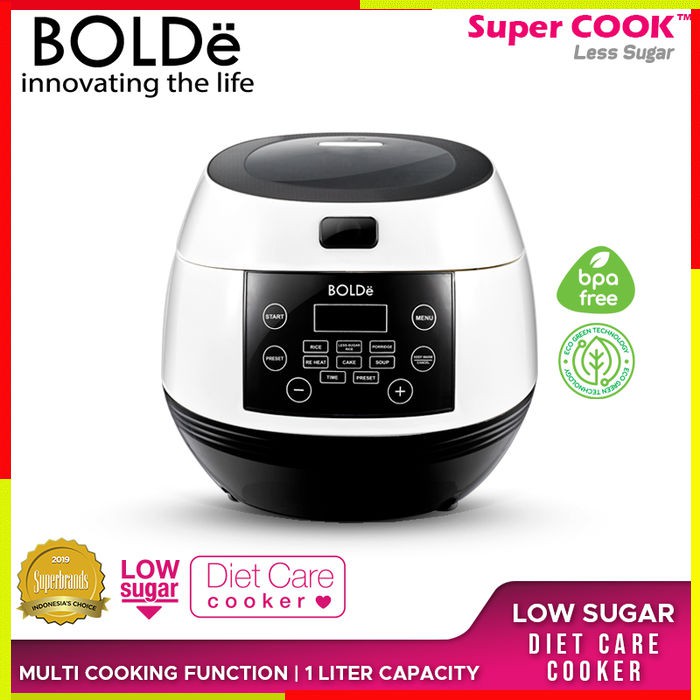 Jual RICE COOKER BOLDE LESS SUGAR 1L DIGITAL PENANAK NASI RICECOOKER MAGIC COM RISE COOKER COKER