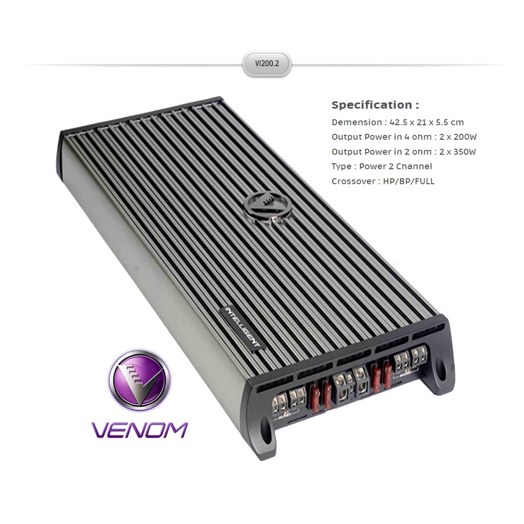 Jual Venom Intelligent Series VI 200.2 Sound Quality Car Amplifier 2Channel Shopee Indonesia