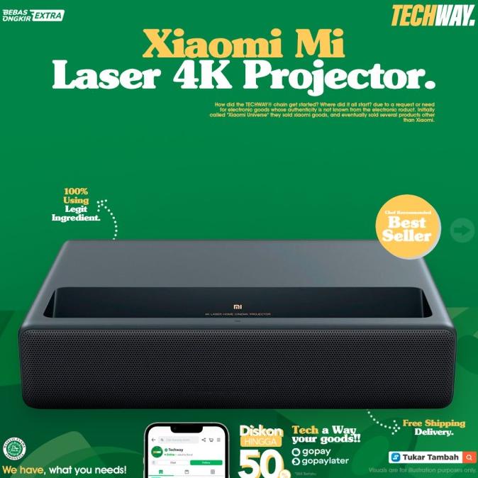 Jual Xiaomi Mi 4K Laser Projector 150" Ultra Short Throw 4K Global