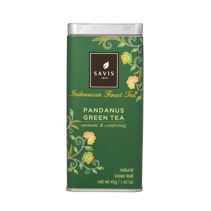 Jual Savis Pandanus Green Tea Loose 40gr Teh Pandan Premium Shopee