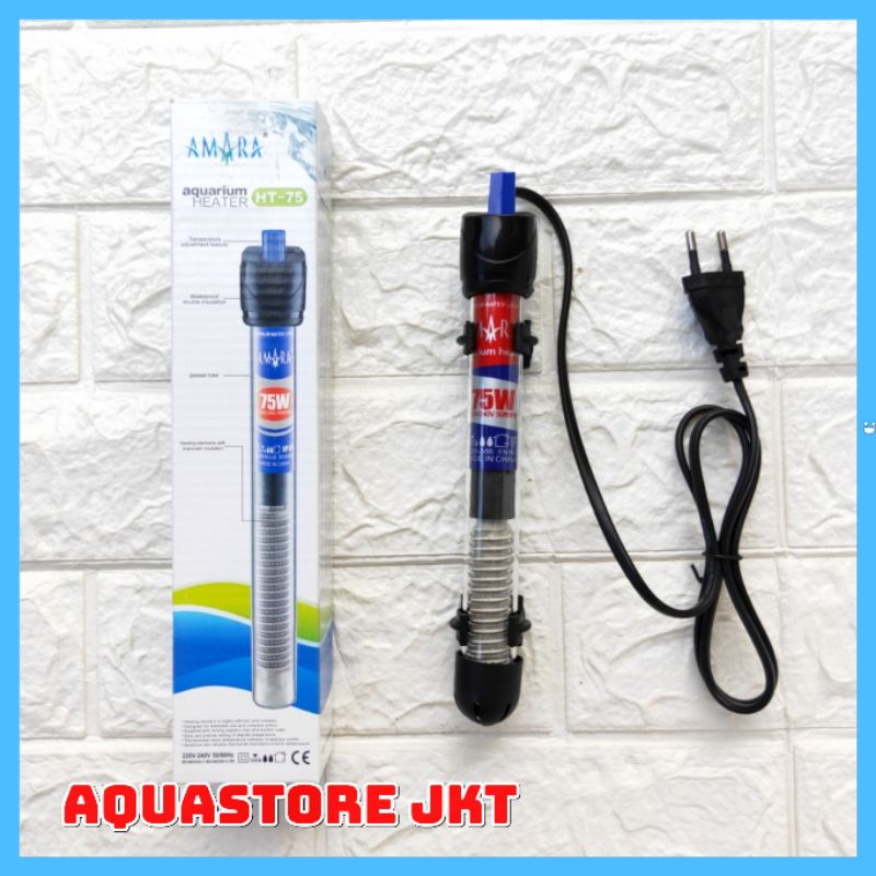 Jual HEATER AQUARIUM AMARA HT 75 WATT PEMANAS AIR AQUARIUM OTOMATIS HEATER 75WATT Shopee Indonesia