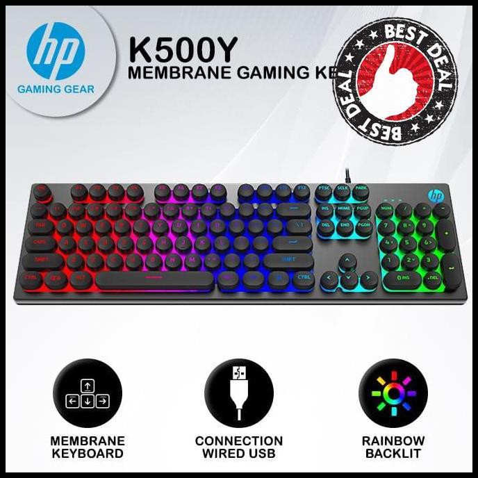 Jual Keyboard Gaming Hp K500Y Rgb Membrane (Rubber Dump) Keyboard