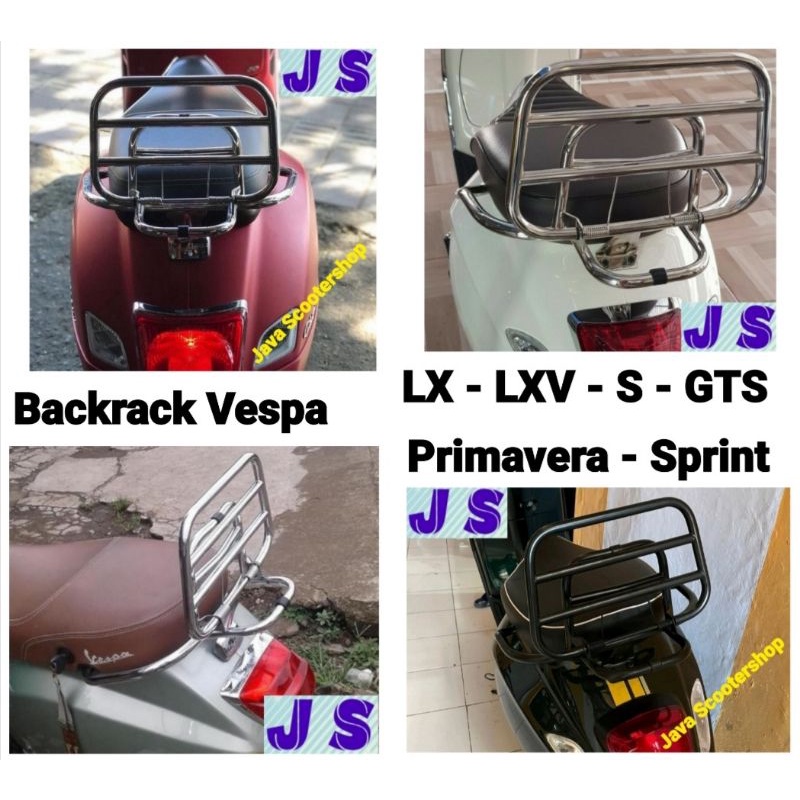 Jual Backrack Vespa Sprint , Primavera , LX , S , GTS dan S new