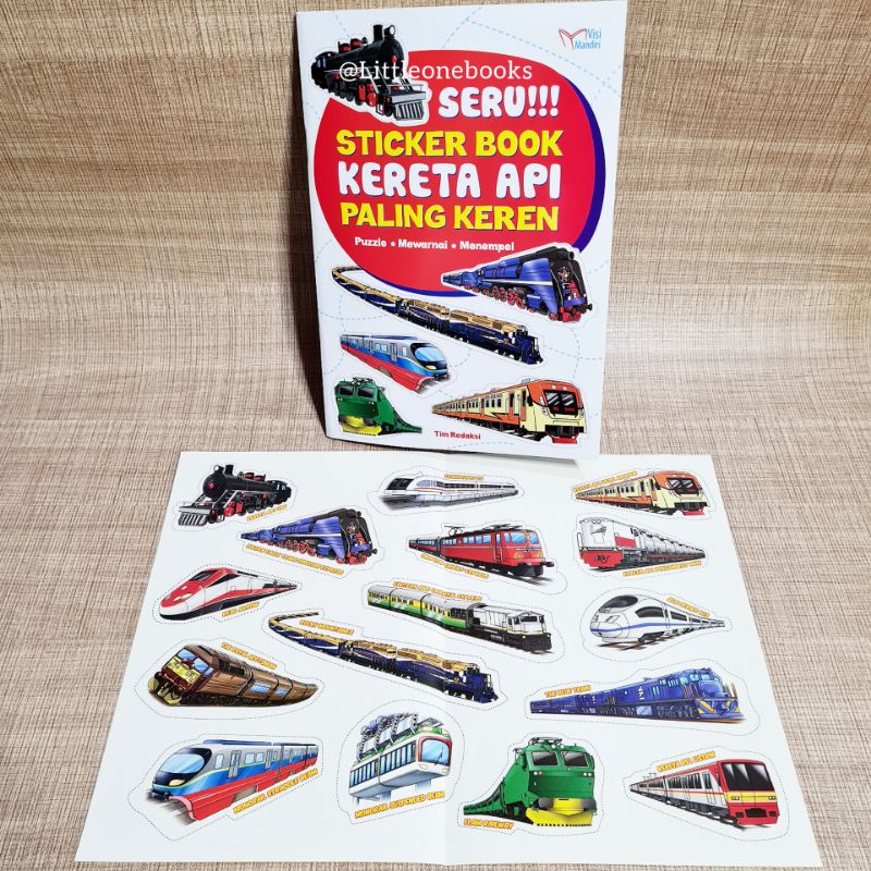 Jual SERU!!! STICKER BOOK KERETA API PALING KEREN / buku stiker kereta