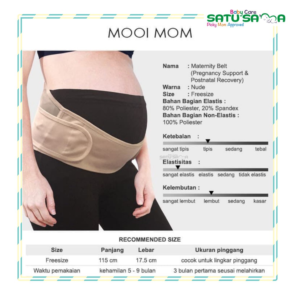 Jual MOOIMOM MATERNITY SUPPORT BELT NUDE Shopee Indonesia
