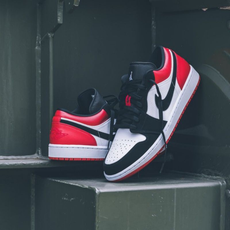 Jual Sepatu Nike Air Jordan 1 Low Black Toe Grade Original BNIB