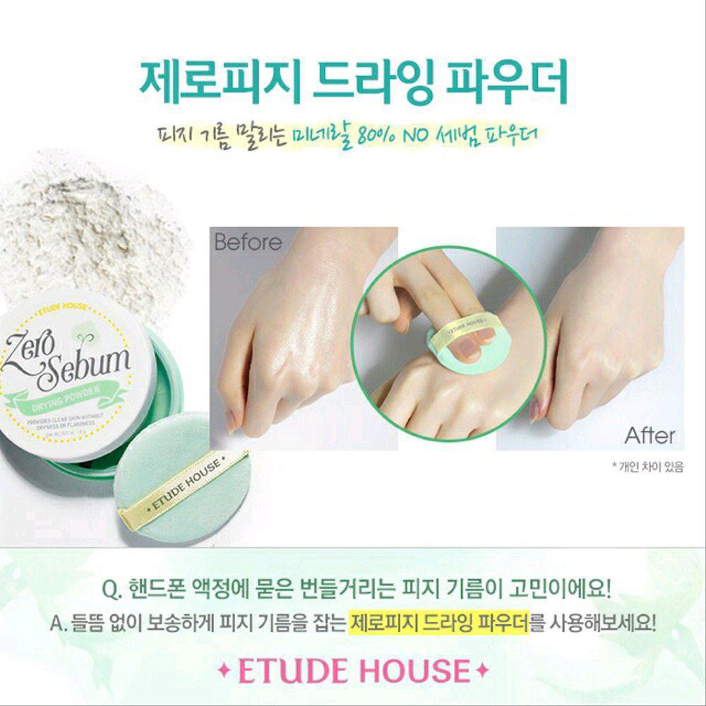 Jual ETUDE HOUSE ZERO SEBUM DRYING POWDER TRANSLUCENT POWDER BEDAK