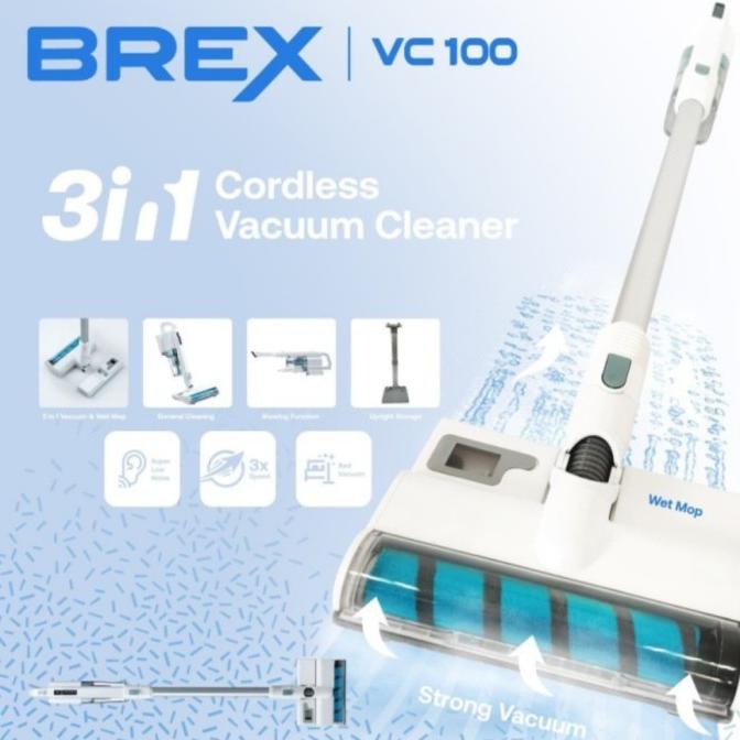 Jual BREX CV100 Cordless Vacuum Cleaner 3in1 Vacuum & Wet Tanpa Kabel