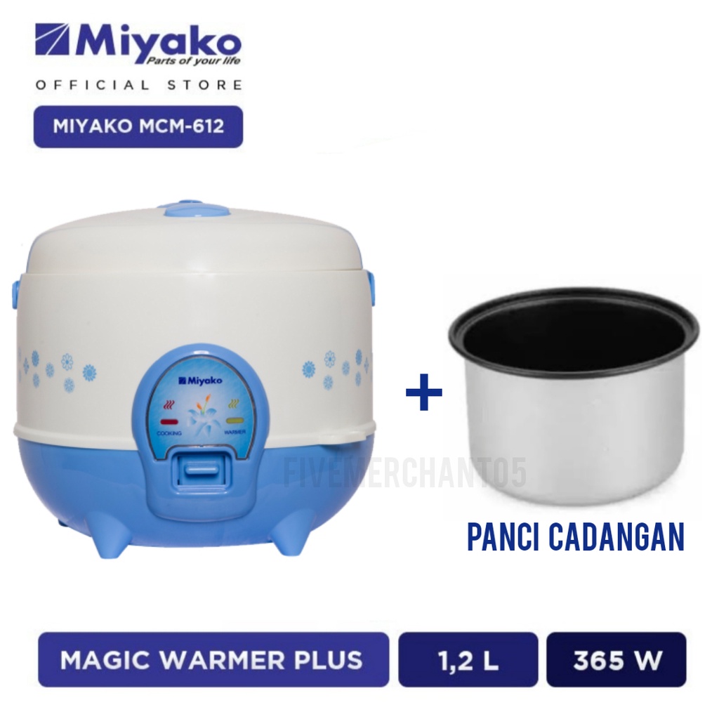 Jual Rice Cooker Mini Miyako MCM 612 1,2 Liter Magic Com Miyako 612 Penanak Nasi Miyako Shopee
