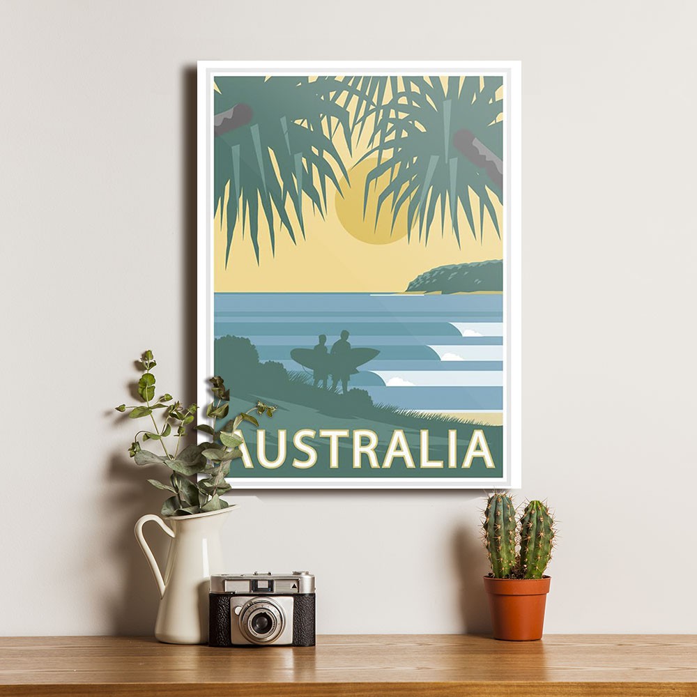 Jual Australia Poster Kayu Dekorasi Pajangan Dinding Bingkai Kayu Wall