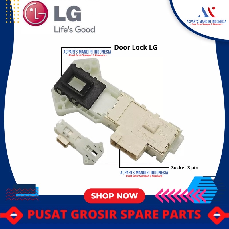 Jual LG, Door lock / Switch pintu Mesin cuci Front loading Shopee