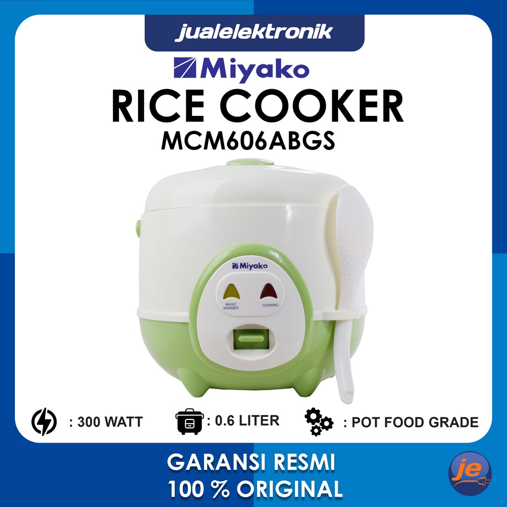 Jual Miyako Magic Com 0.6 Liter 3in1 300 Watt MCM606ABGS / Murah / Rice Cooker Mini / Rice