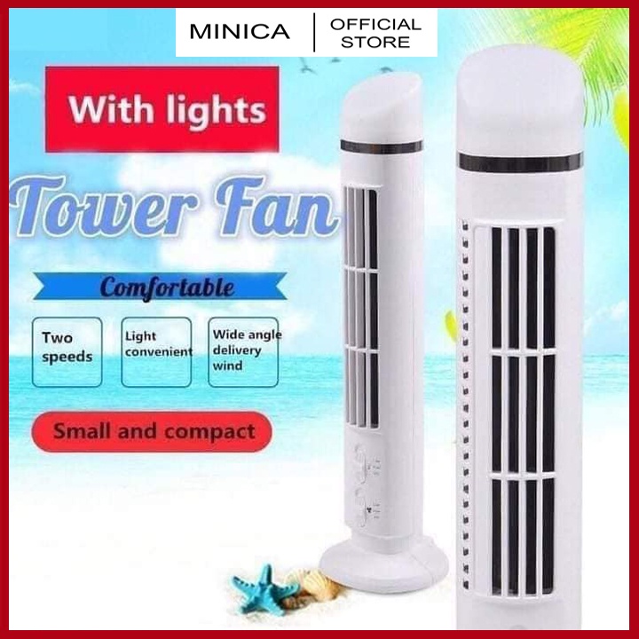 Jual TOWER FAN LIGHT Mini Tower fan pendingin Usb air purifier Baterai