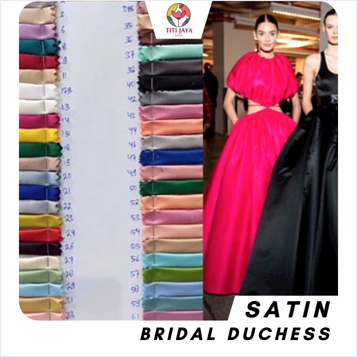 Jual Kain SATIN BRIDAL DUCHESS PREMIUM ORI / Dutches Saten / Dutchess