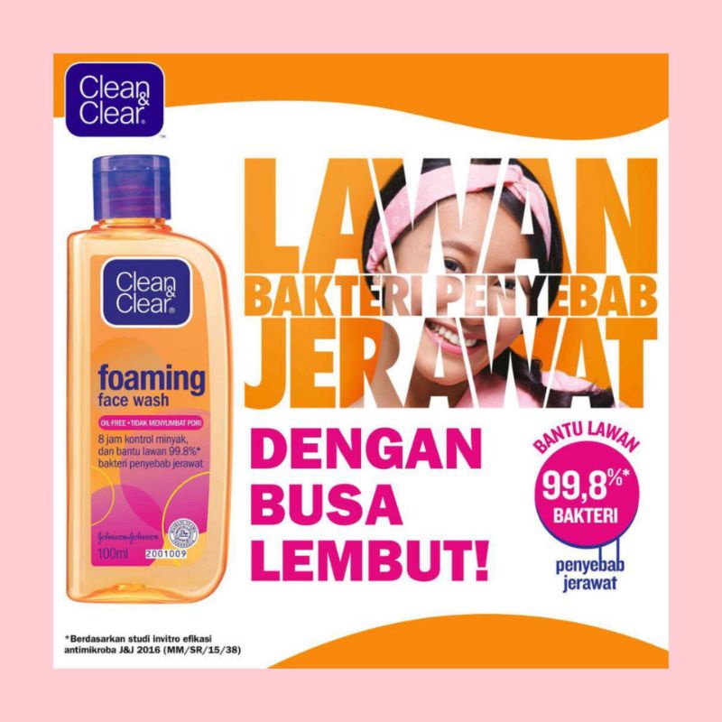 Jual FACIAL WASH CLEAN AND CLEAR FOAMING WASH 100ML / SABUN MUKA /SABUN