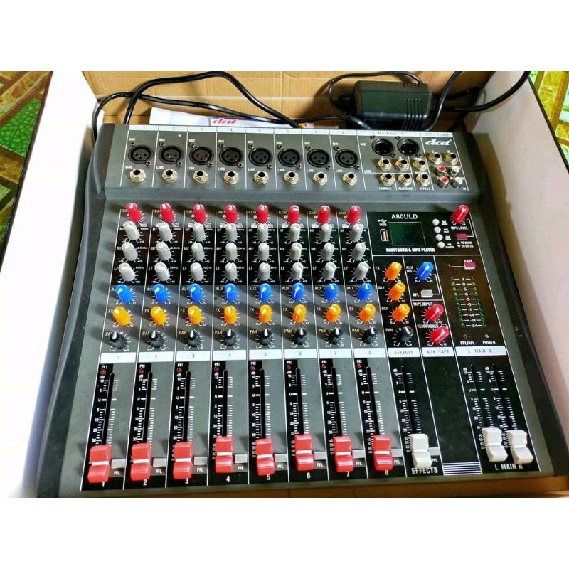 Jual Mixer 8 channel Dat A80ULD original mixer audio 8 chanel Shopee