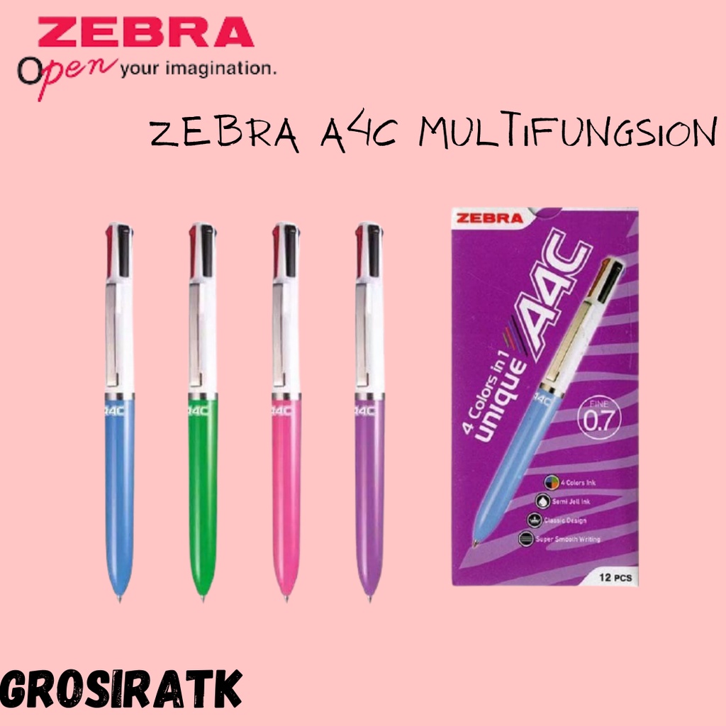 Jual Pulpen Zebra A4C Multifunction Pen 1 Pcs Shopee Indonesia