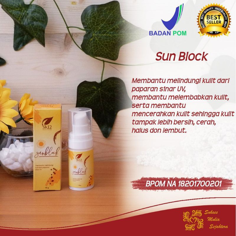 Jual SUNBLOCK SR12 PENANGKAL SINAR UV COCOK UNTUK KULIT BERMINYAK BPOM