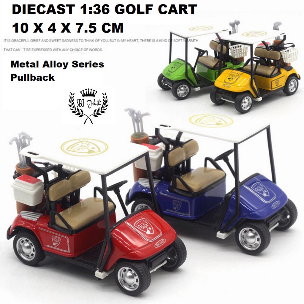 Jual Diecast Miniatur Mobil Golf Cart skala 136 metal alloy series