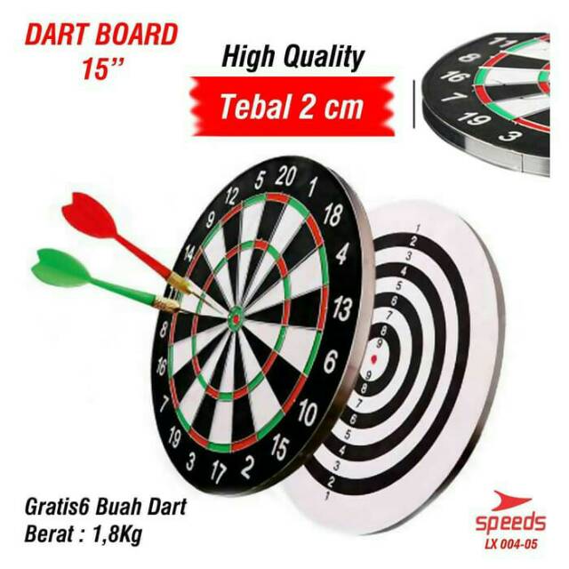 Jual Dart Game Besar Medium 15 Inch / Papan Dart Board Ukuran Sedang 38 Cm Shopee Indonesia