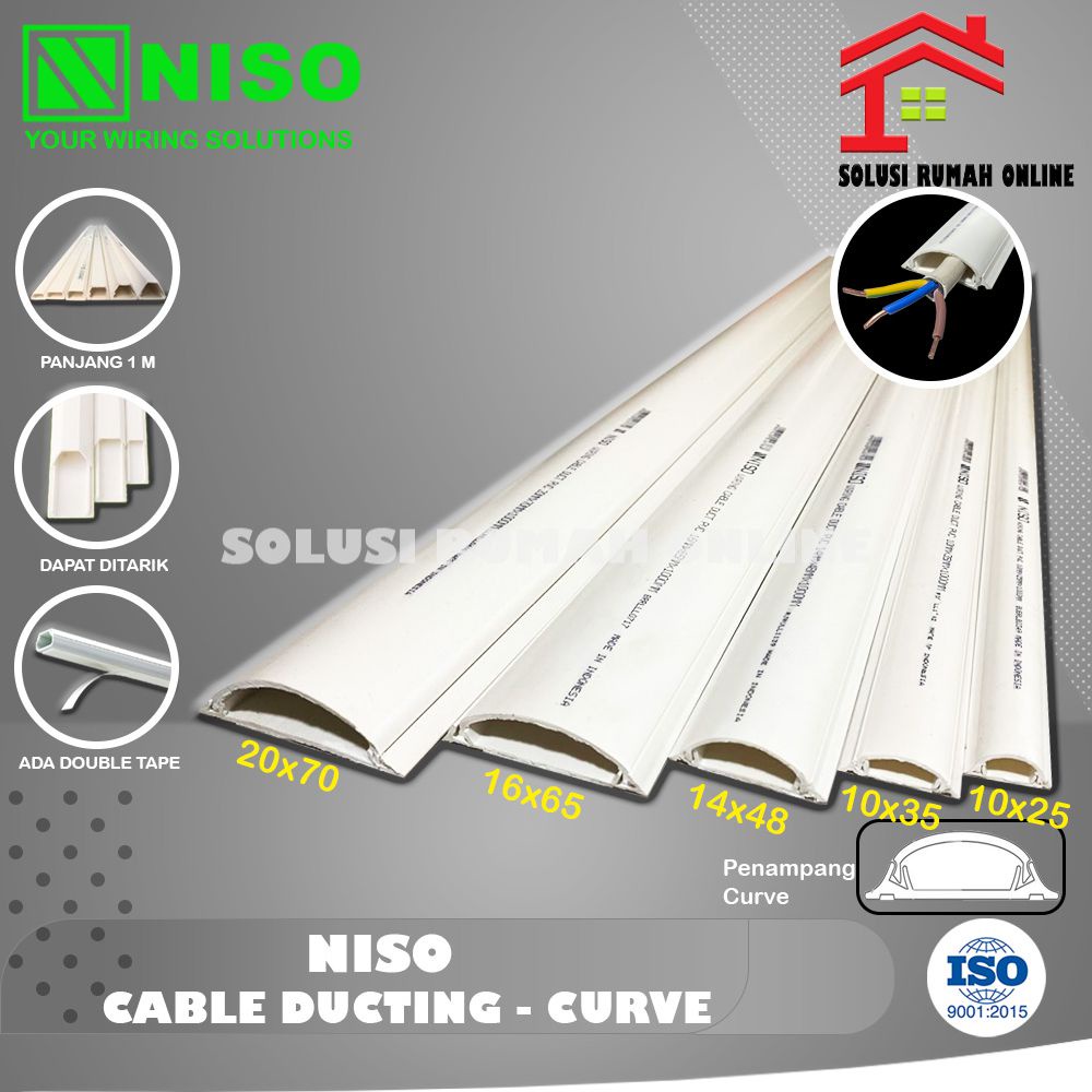 Jual Kabel Duck NISO CURVE 10 x 25 20 x 70 Ducting / Cable Duct