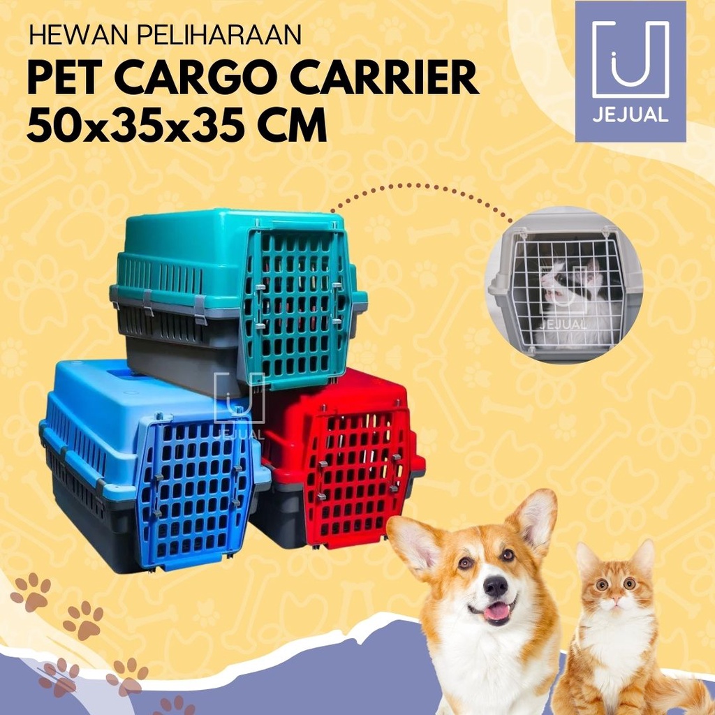 Jual PET CARGO CARRIER 50x35x35 cm KANDANG Portable Carier/Anjing